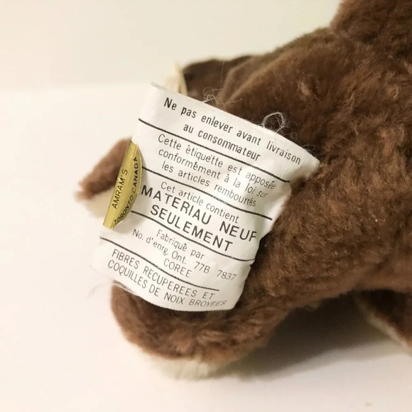 Vtg Russ Amram Adoption Bear 5 Inch Tall Stuffed Animal Plush Korea - Picture 13 of 15